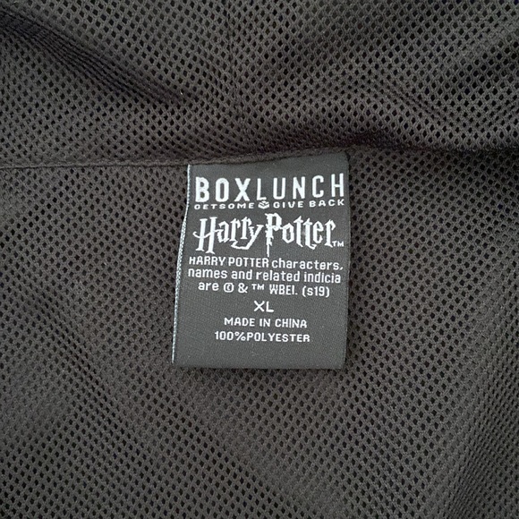 Boxlunch Harry Potter Hogwarts Hoodie Pullover Rain Jacket Windbreaker Black XL - Picture 6 of 6